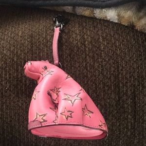 Pink dinosaur coin purse